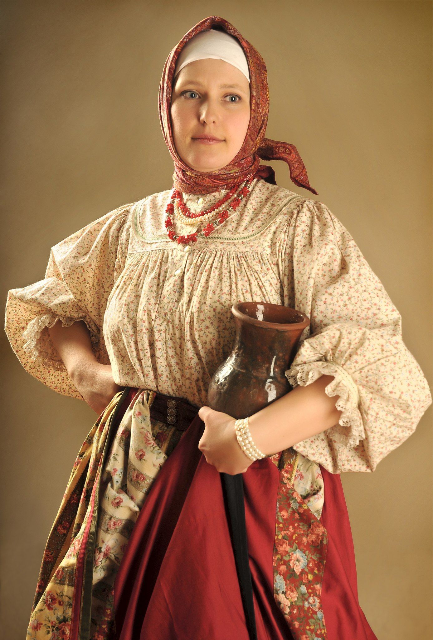 Girls in Slavic costumes in Port-of-Spain